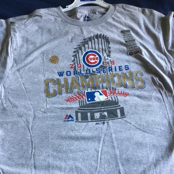 Chicago Cubs Majestic Youth 2016 World Series Champions Locker Room T-Shirt